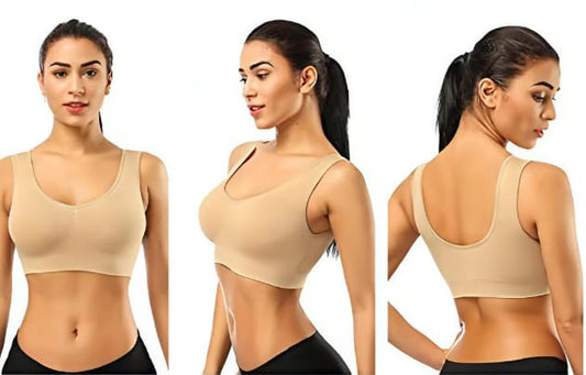 Buy 1 Get 1 Free Imported Soft Cotton Non Paded Sports Bra