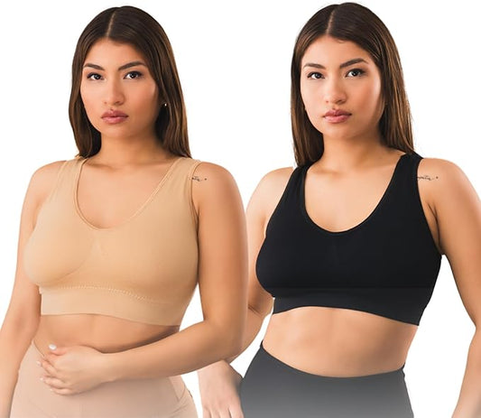 Buy 1 Get 1 Free Imported Soft Cotton Non Paded Sports Bra